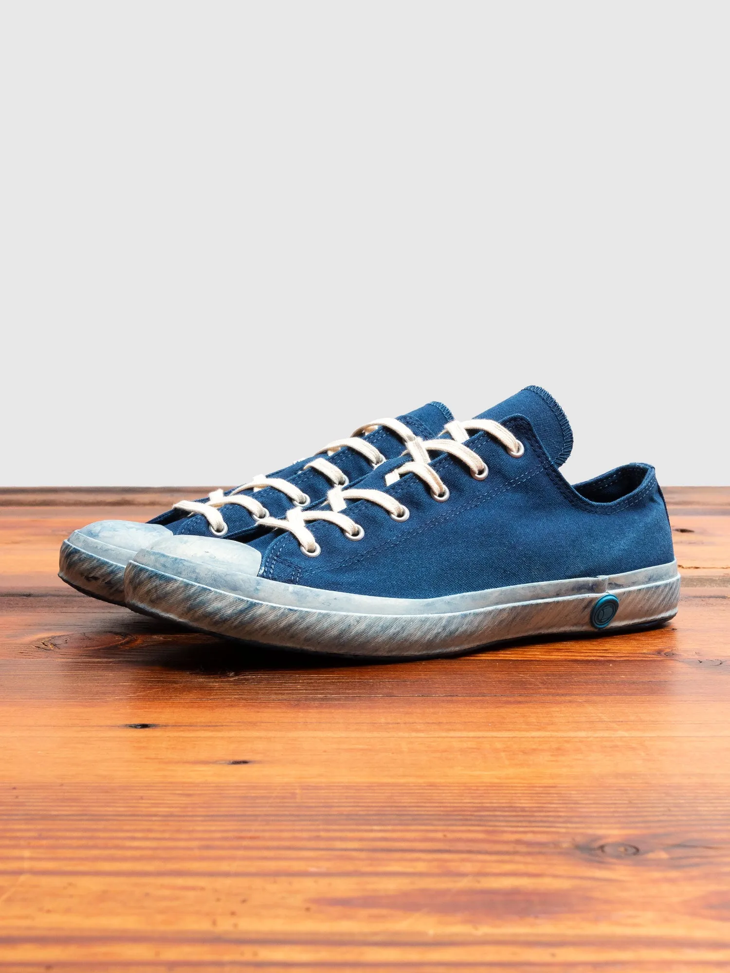 01JPB Low Top Sneaker in Natural Indigo Overdye