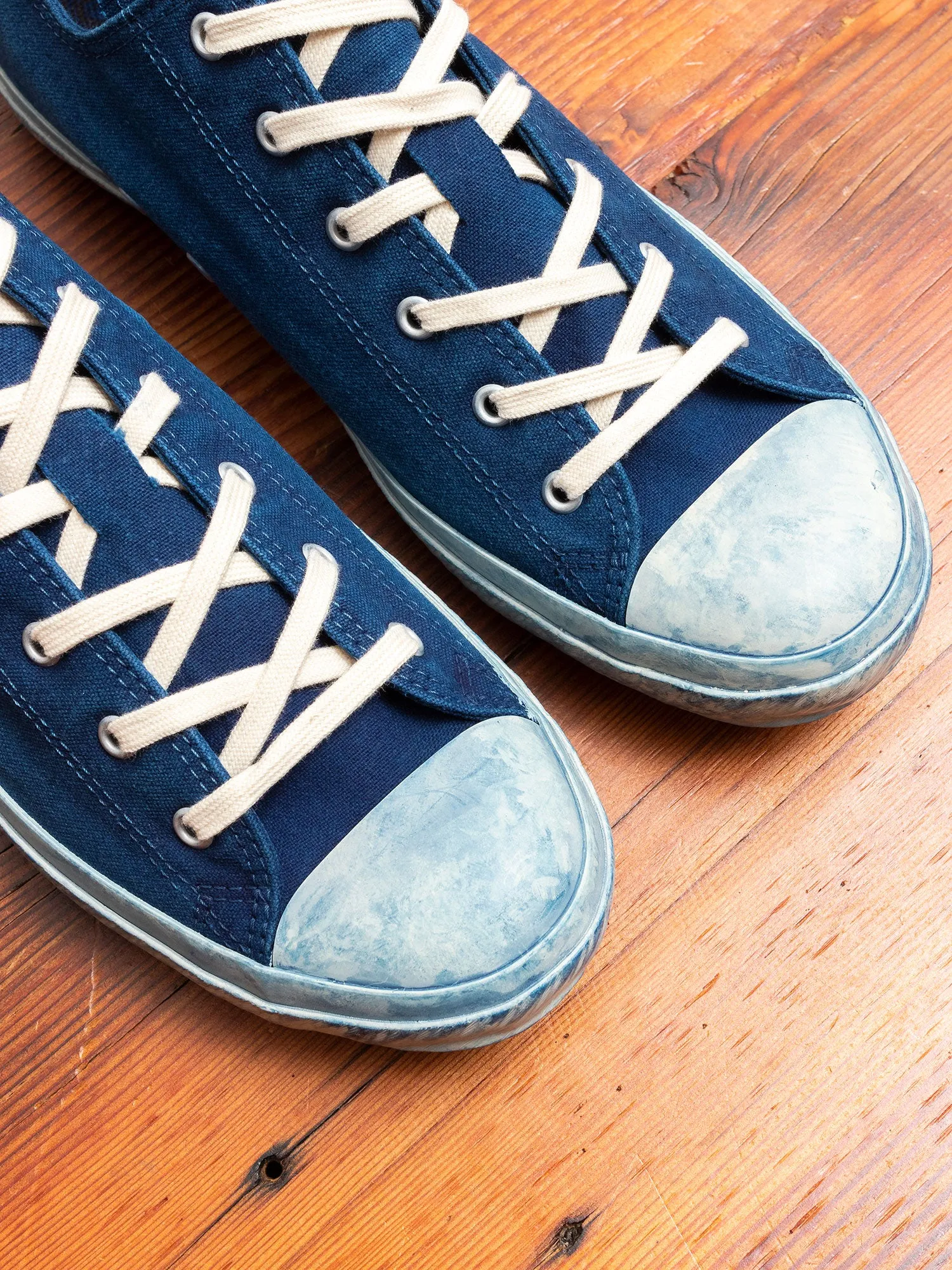 01JPB Low Top Sneaker in Natural Indigo Overdye