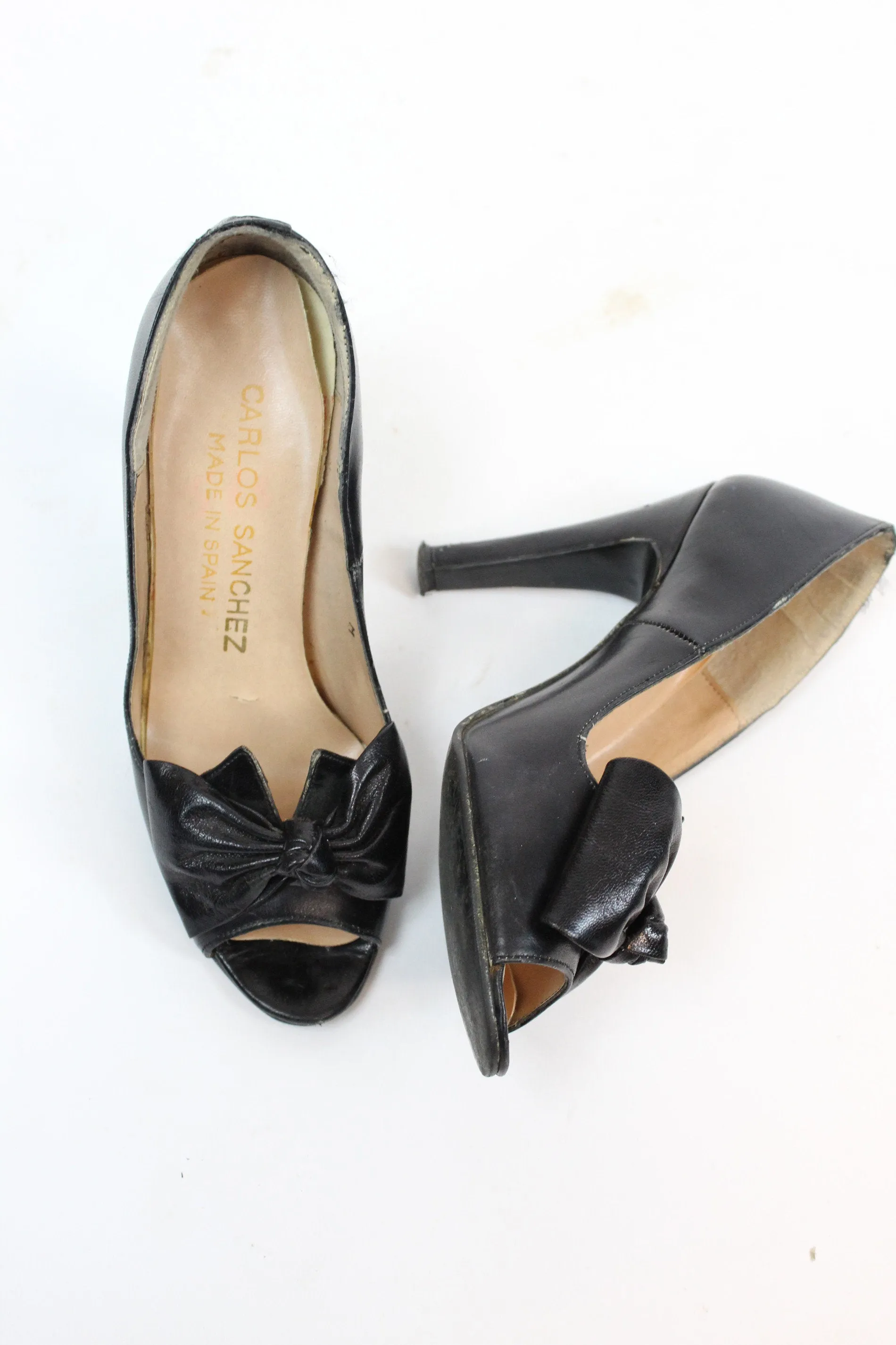 1970s vintage bow peep toes size 5 us | new fall