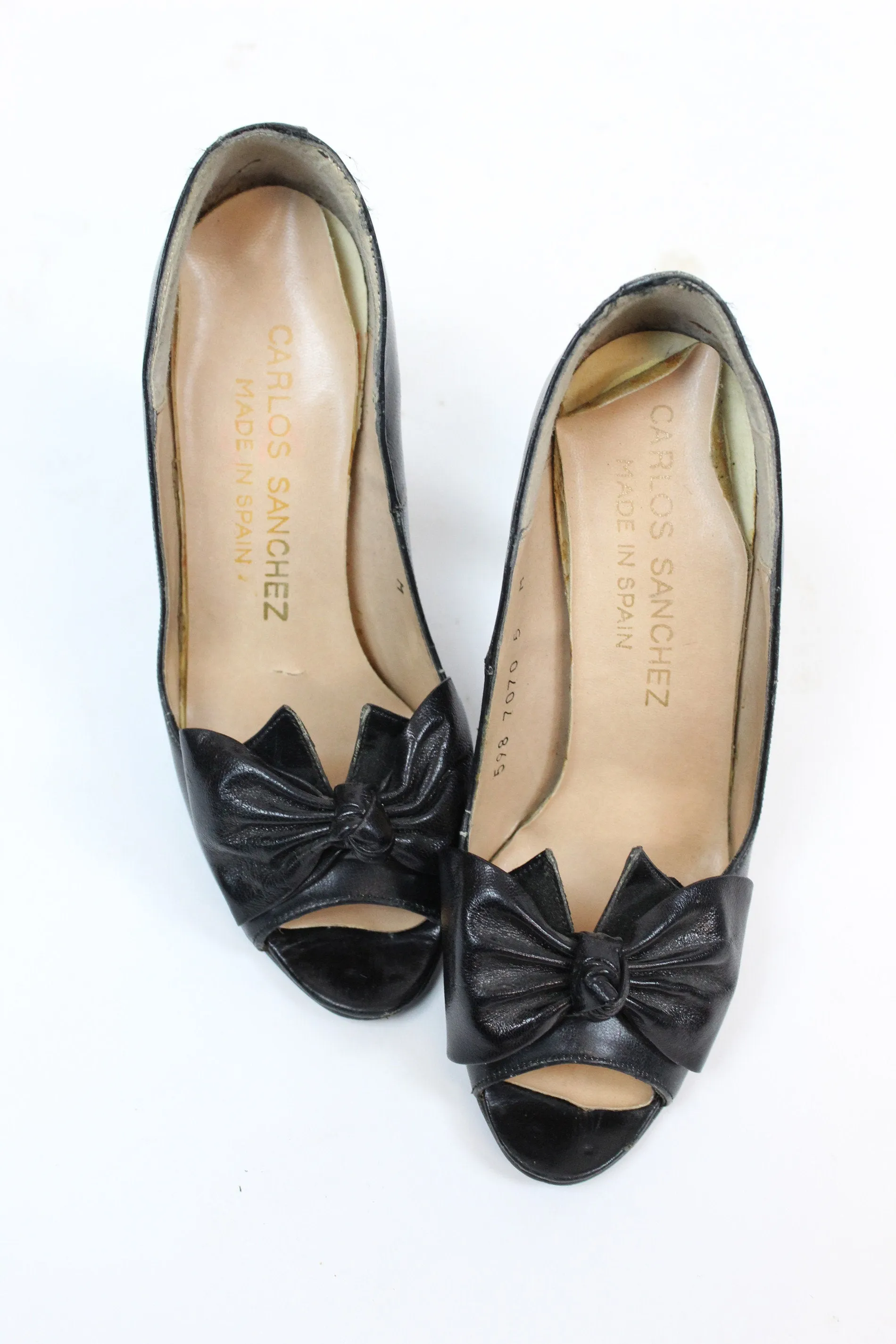 1970s vintage bow peep toes size 5 us | new fall