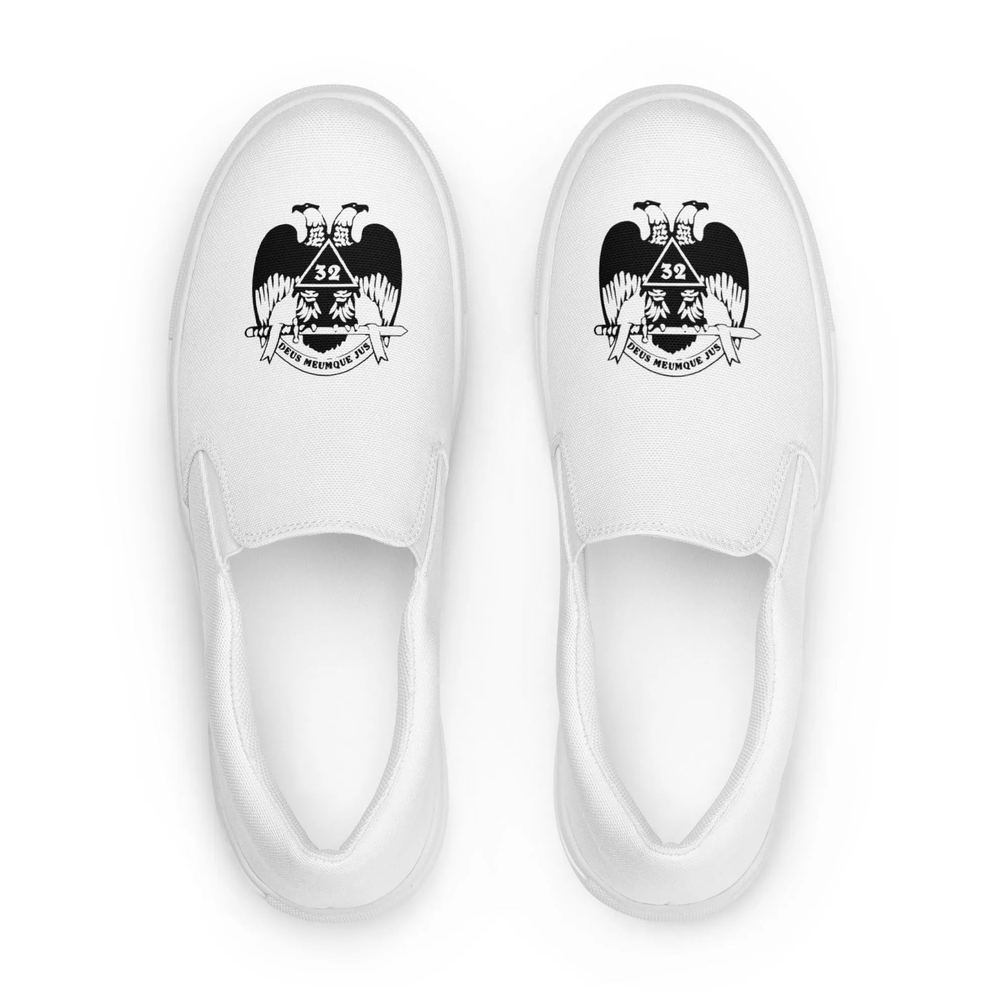 32nd Degree Scottish Rite Sneaker - Wings Down Slip-on Canvas