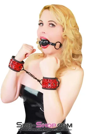 7942DL      Rough Sex Red Diamond Wrist Bondage Cuffs