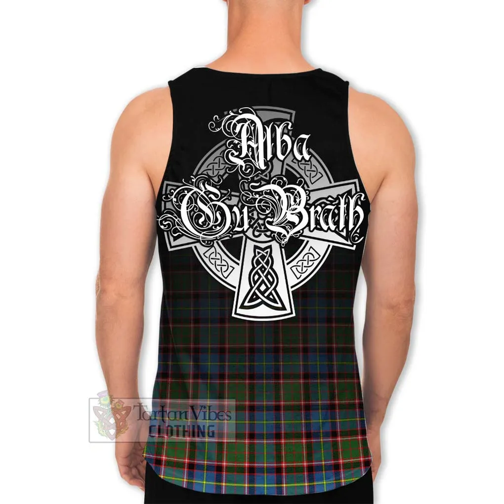 Aikenhead Tartan Men's Tank Top Featuring Alba Gu Brath Family Crest Celtic Inspired