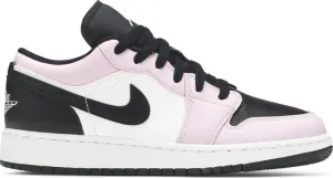 Air Jordan 1 Low GS Light Arctic sneakers, black-pink