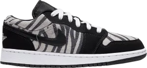 Air Jordan 1 Low GS Zebra sneakers, black