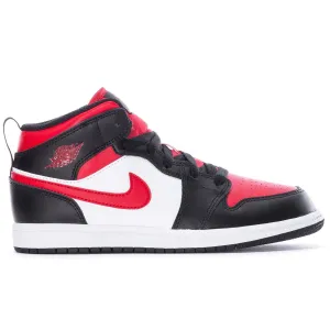 Air Jordan 1 Mid Black Fire Red (PS)