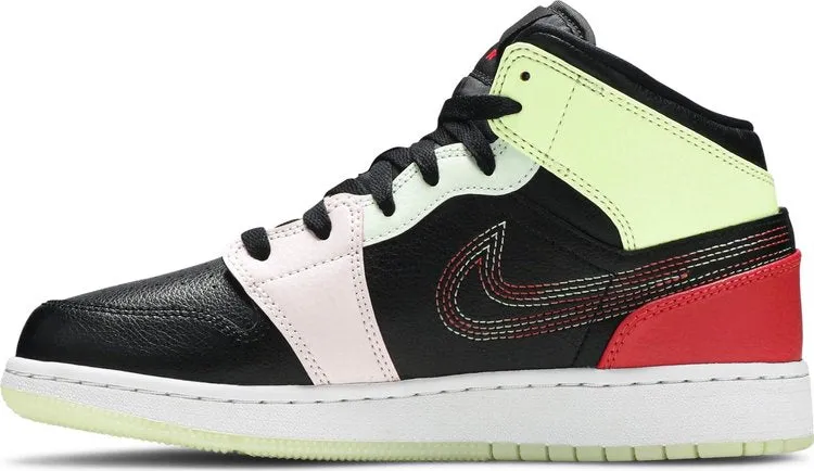 Air Jordan 1 Mid Glow In The Dark Multicolor