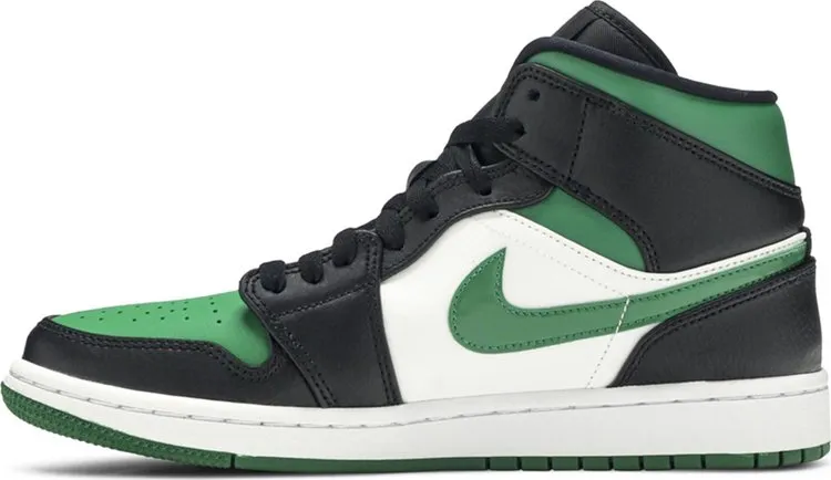 Air Jordan 1 Mid Pine, black and green