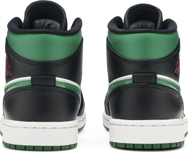 Air Jordan 1 Mid Pine, black and green