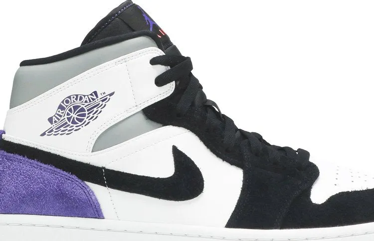 Air Jordan 1 Mid SE Varsity Purple, white