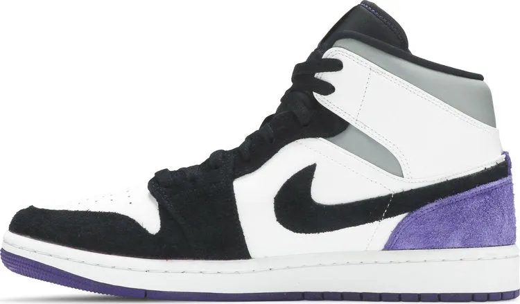 Air Jordan 1 Mid SE Varsity Purple, white