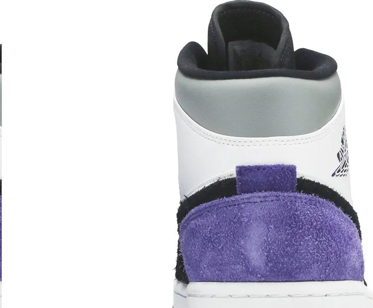 Air Jordan 1 Mid SE Varsity Purple, white