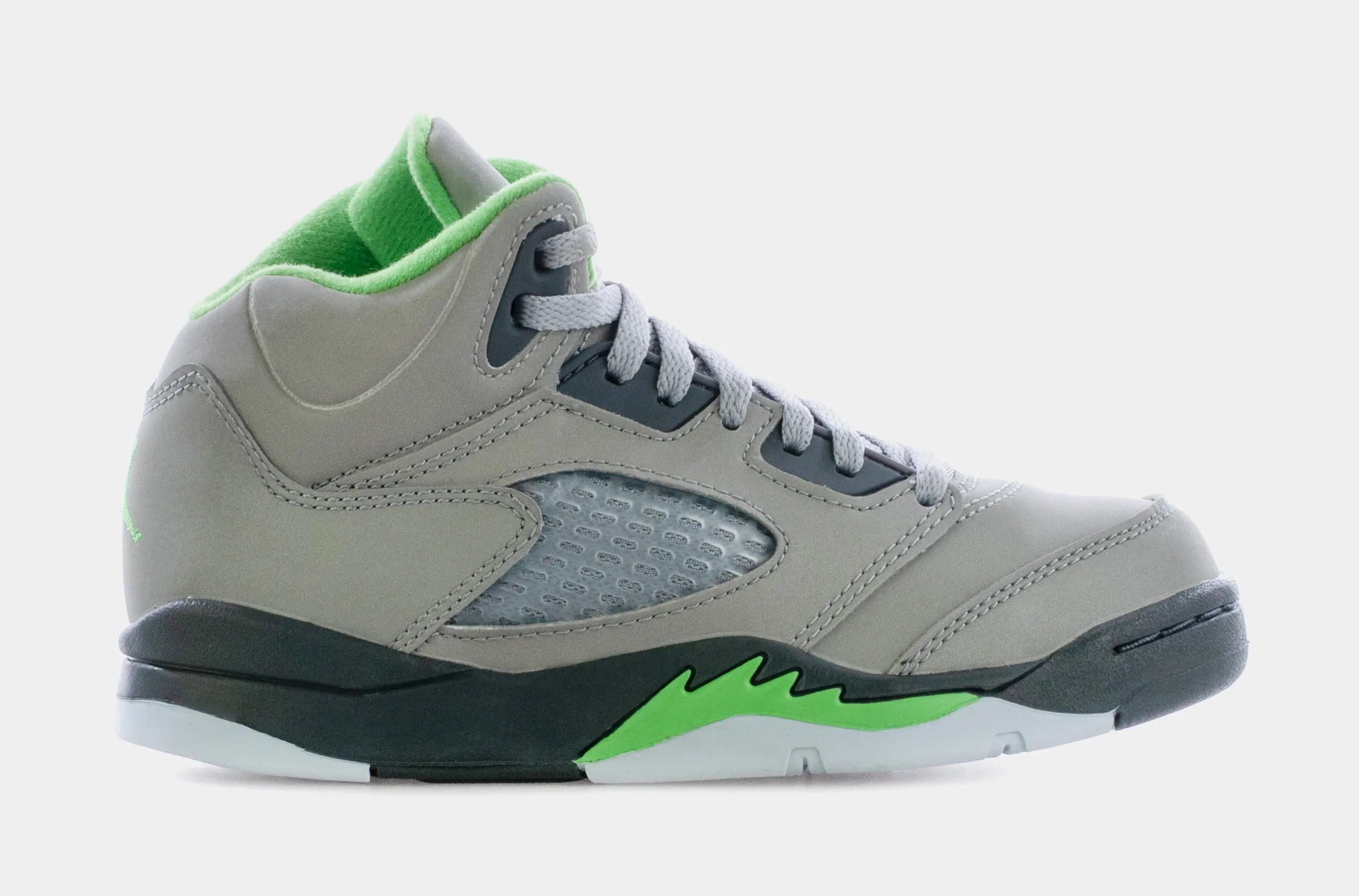 Air Jordan 5 Retro Green Bean Preschool Lifestyle Shoes (Grey/Green) Free Shipping