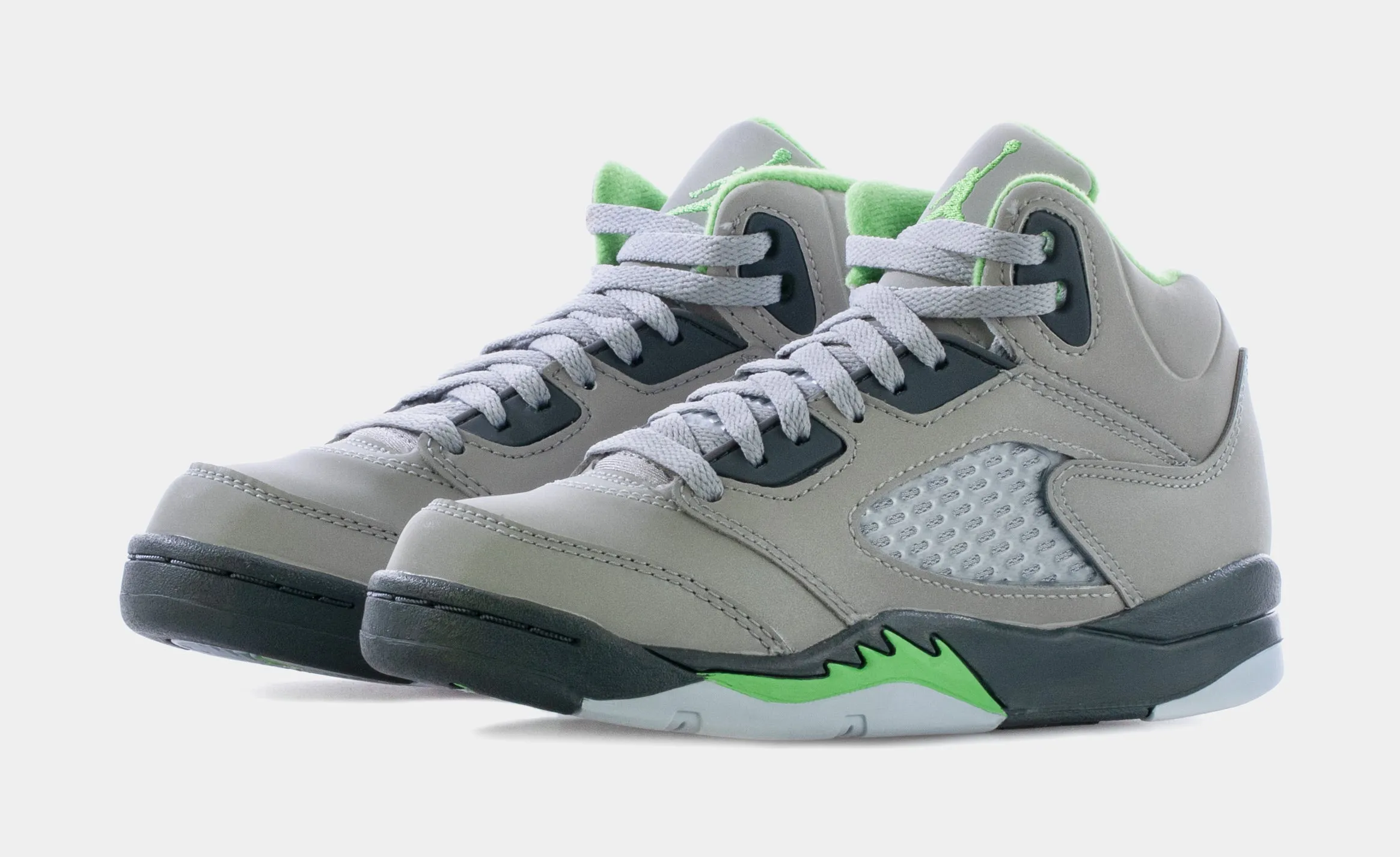 Air Jordan 5 Retro Green Bean Preschool Lifestyle Shoes (Grey/Green) Free Shipping