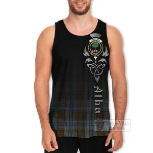 Anderson Tartan Men's Tank Top Featuring Alba Gu Brath Family Crest Celtic Inspired