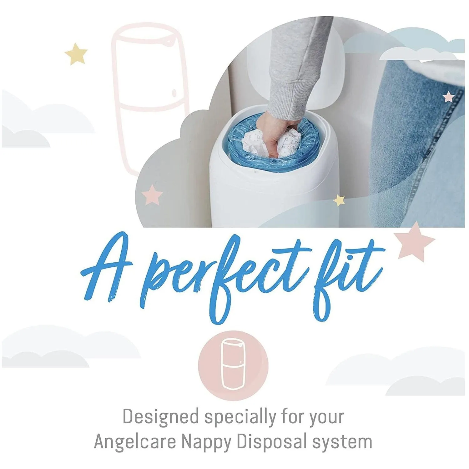 Angelcare Nappy Disposal System 3 Refill Cassettes