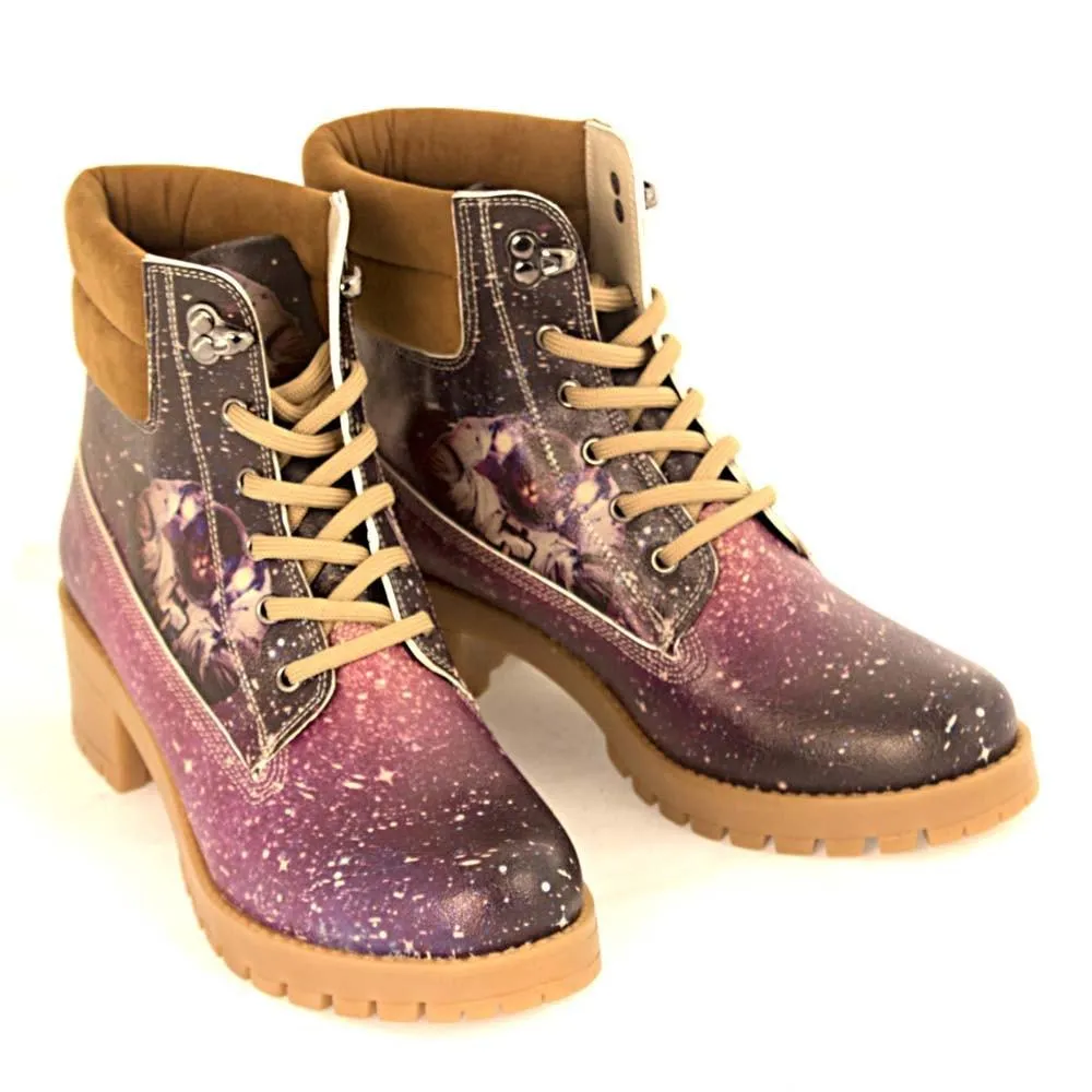 Astronaut Cat Short Boots KAT108