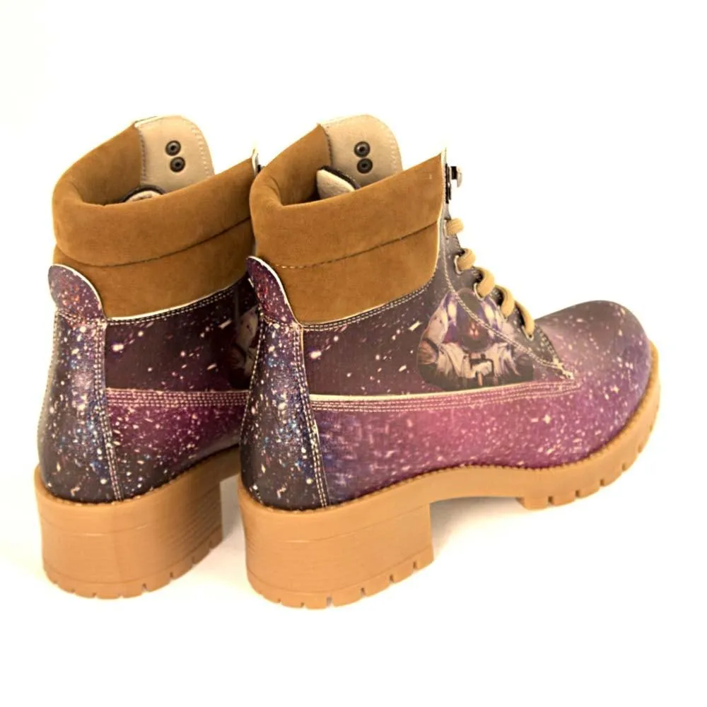 Astronaut Cat Short Boots KAT108