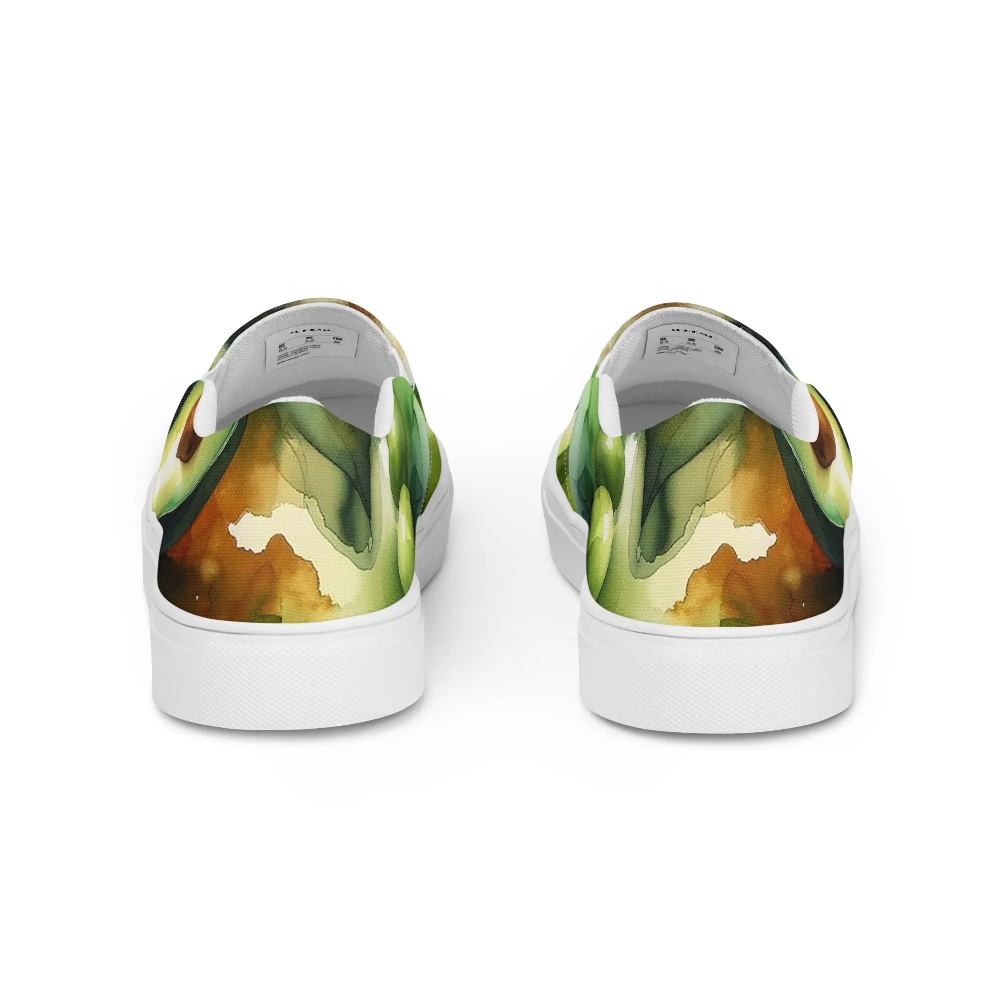 Avocado Blossoms Women’s slip-on canvas shoes