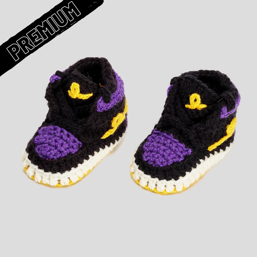 Baby Crochet IB-1 Mamba Forever (Soft felt non-slip bottom & Shoe Box)