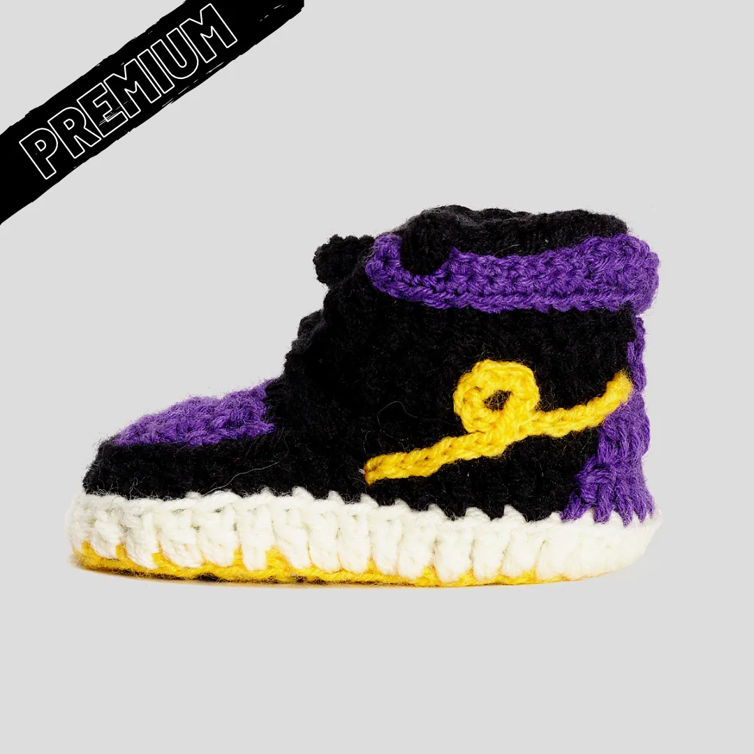 Baby Crochet IB-1 Mamba Forever (Soft felt non-slip bottom & Shoe Box)