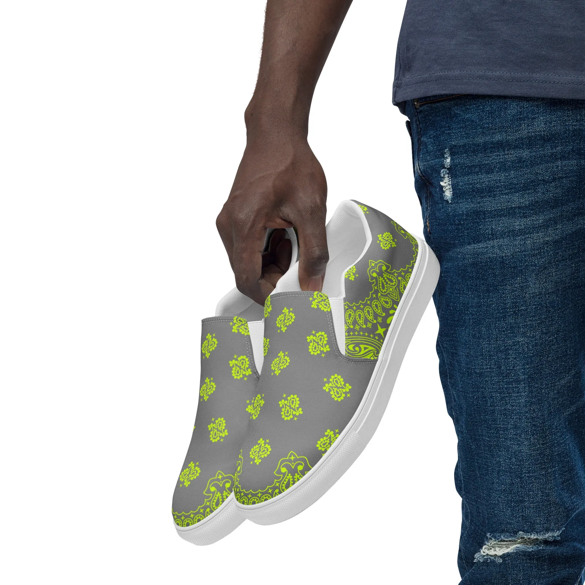 Bandana Art Men’s slip-on canvas shoes