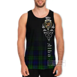 Bannatyne Tartan Men's Tank Top Featuring Alba Gu Brath Family Crest Celtic Inspired