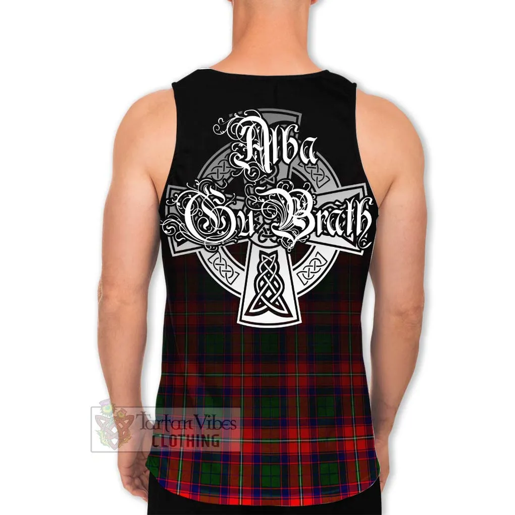 Belshes (Belsches) Tartan Men's Tank Top Featuring Alba Gu Brath Family Crest Celtic Inspired