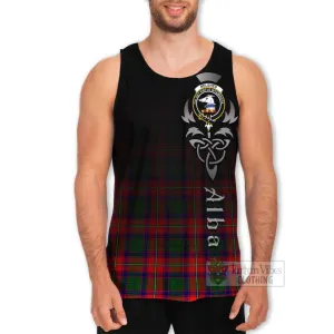 Belshes (Belsches) Tartan Men's Tank Top Featuring Alba Gu Brath Family Crest Celtic Inspired