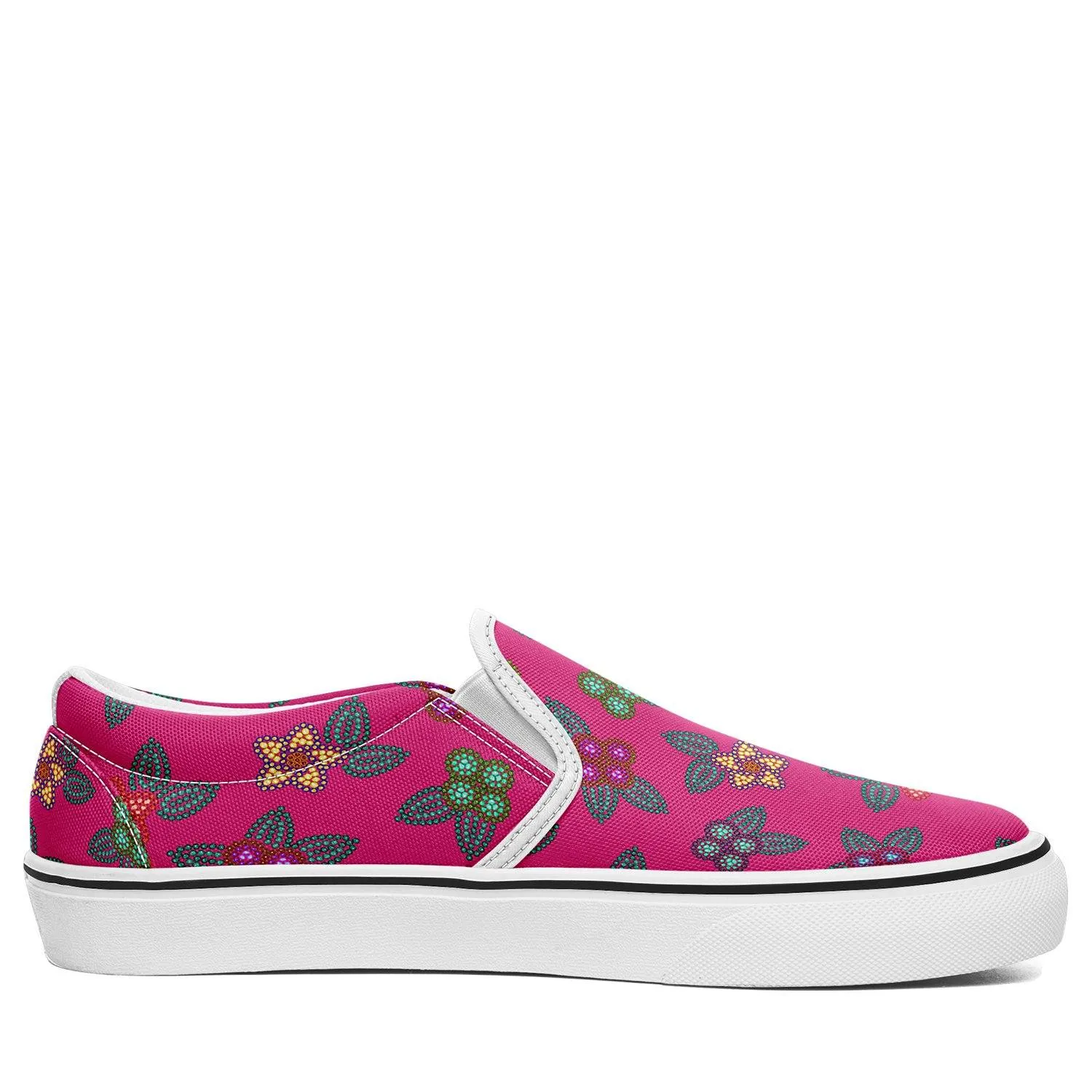 Berry Flowers Otoyimm Kid's Canvas Slip On Shoes