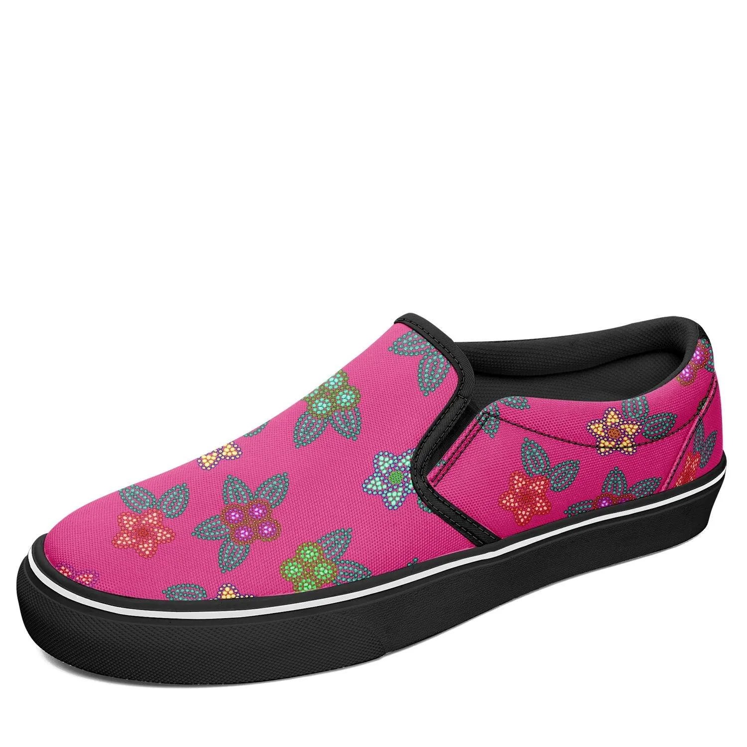 Berry Flowers Otoyimm Kid's Canvas Slip On Shoes