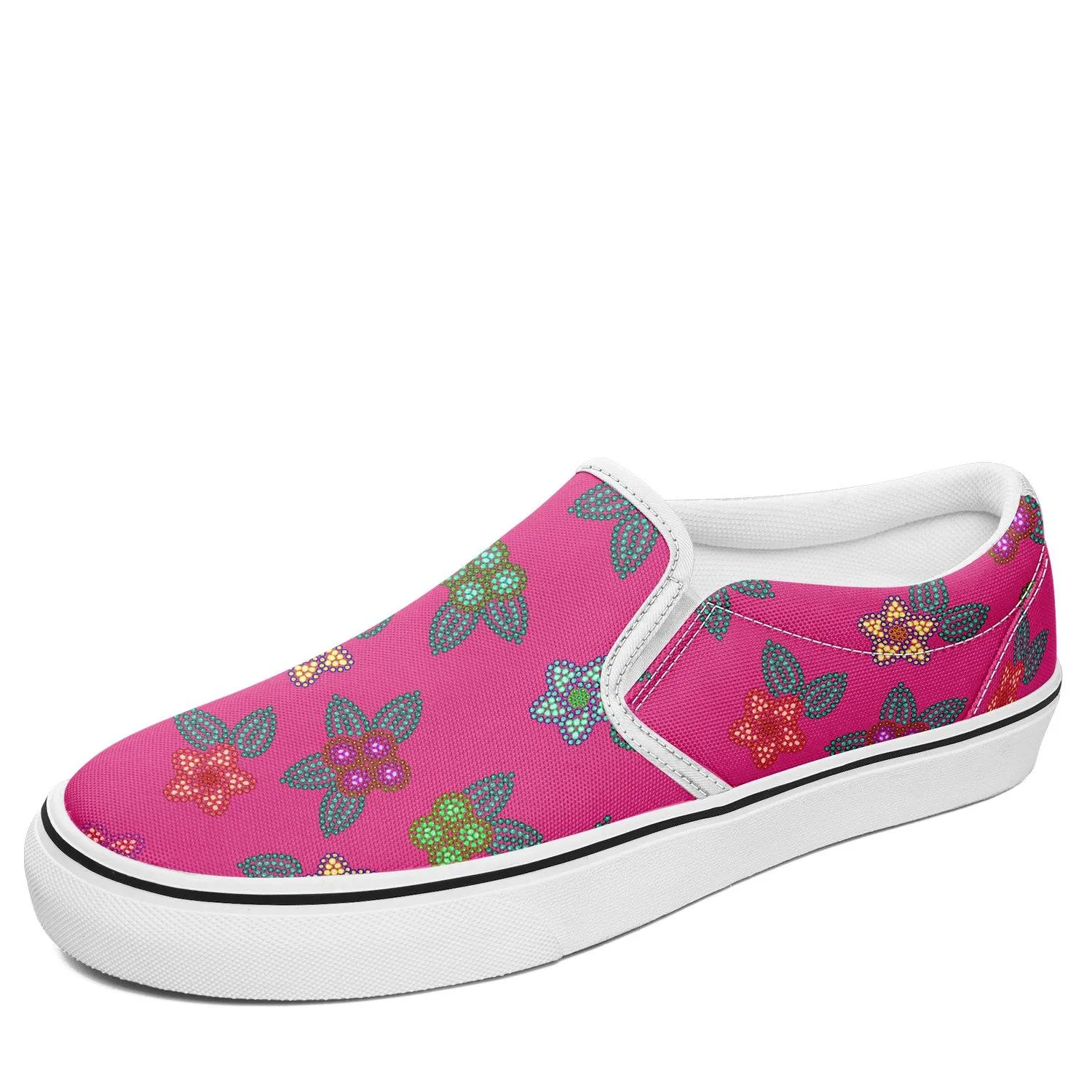 Berry Flowers Otoyimm Kid's Canvas Slip On Shoes