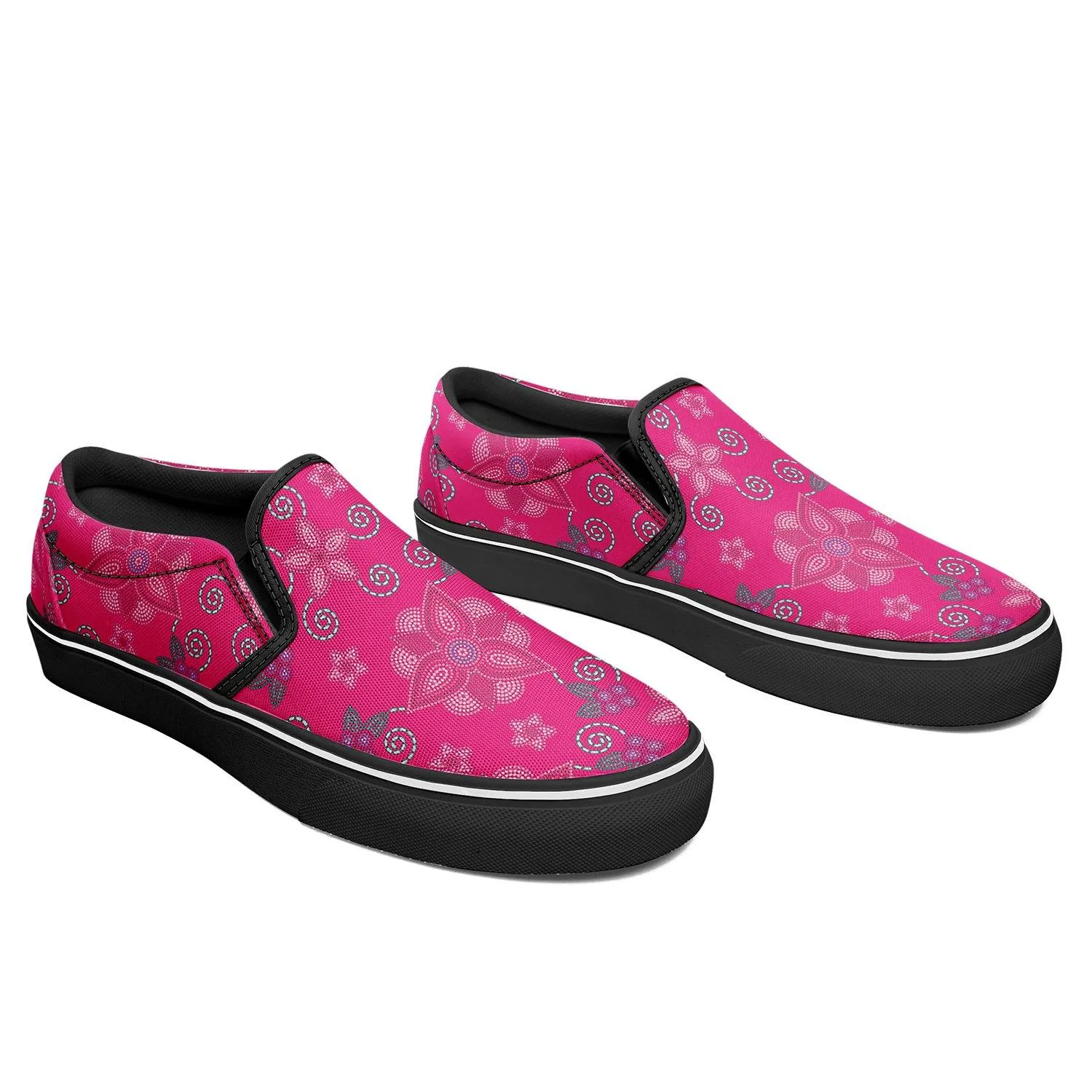 Berry Picking Pink Otoyimm Kid's Canvas Slip On Shoes