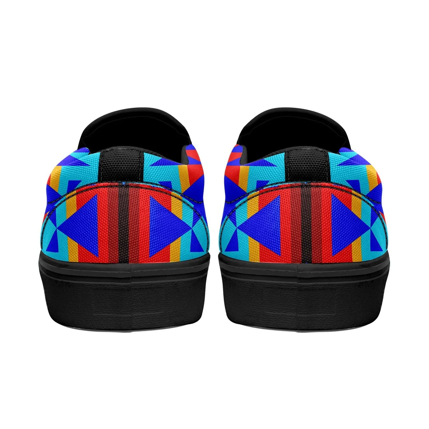 Between the Mountains Blue Otoyimm Kid's Canvas Slip On Shoes