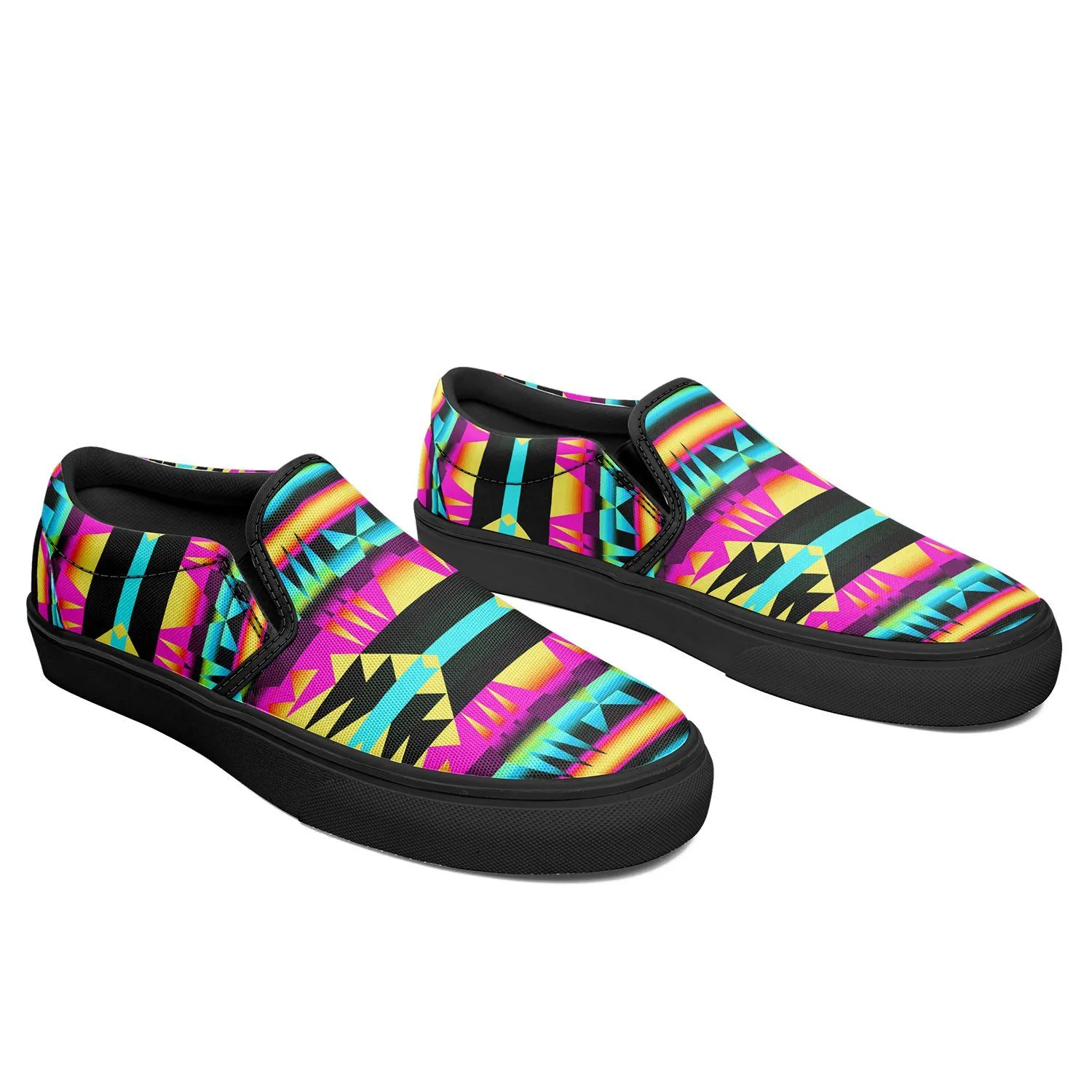 Between the Sunset Mountains Otoyimm Kid's Canvas Slip On Shoes