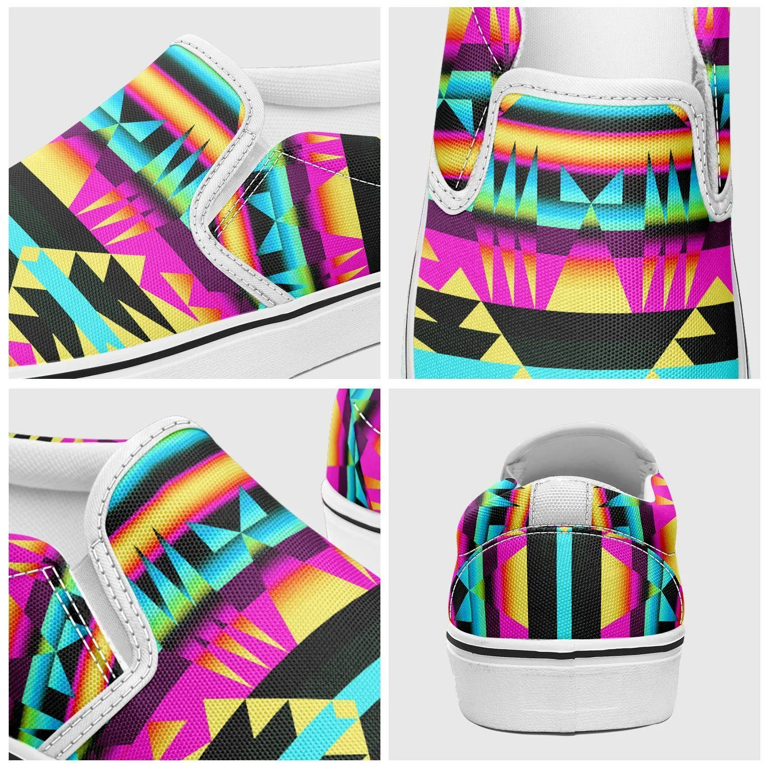 Between the Sunset Mountains Otoyimm Kid's Canvas Slip On Shoes