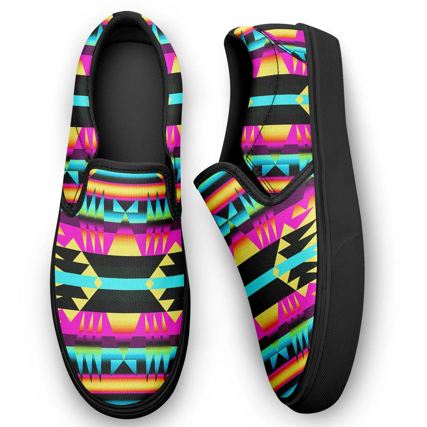 Between the Sunset Mountains Otoyimm Kid's Canvas Slip On Shoes