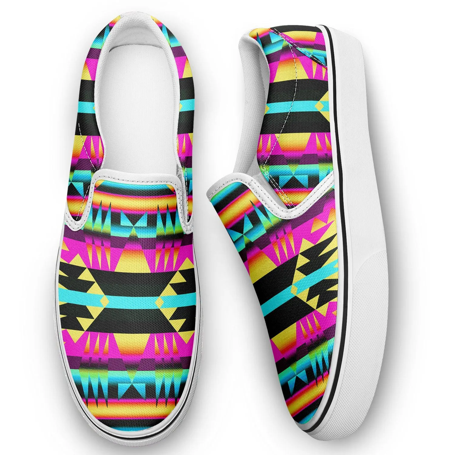 Between the Sunset Mountains Otoyimm Kid's Canvas Slip On Shoes