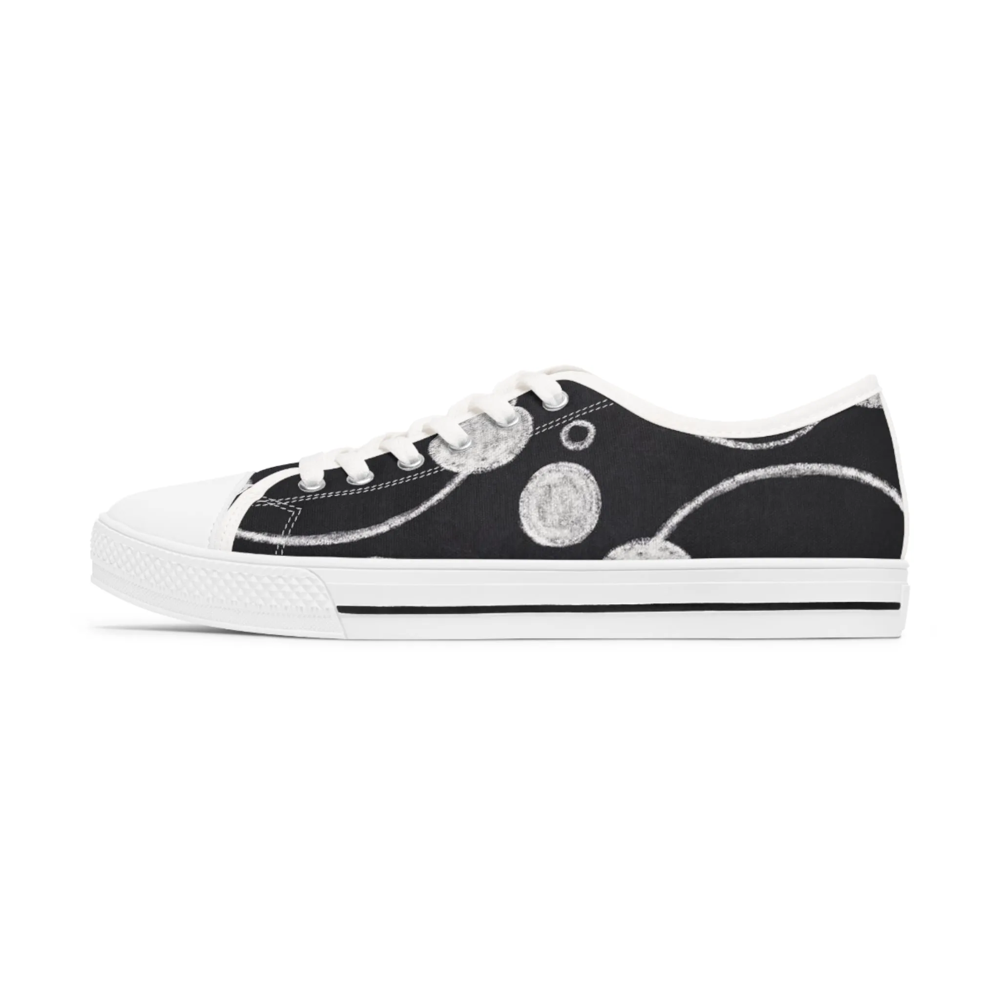 Black Dots - Inovax Woman's Low Top Sneakers