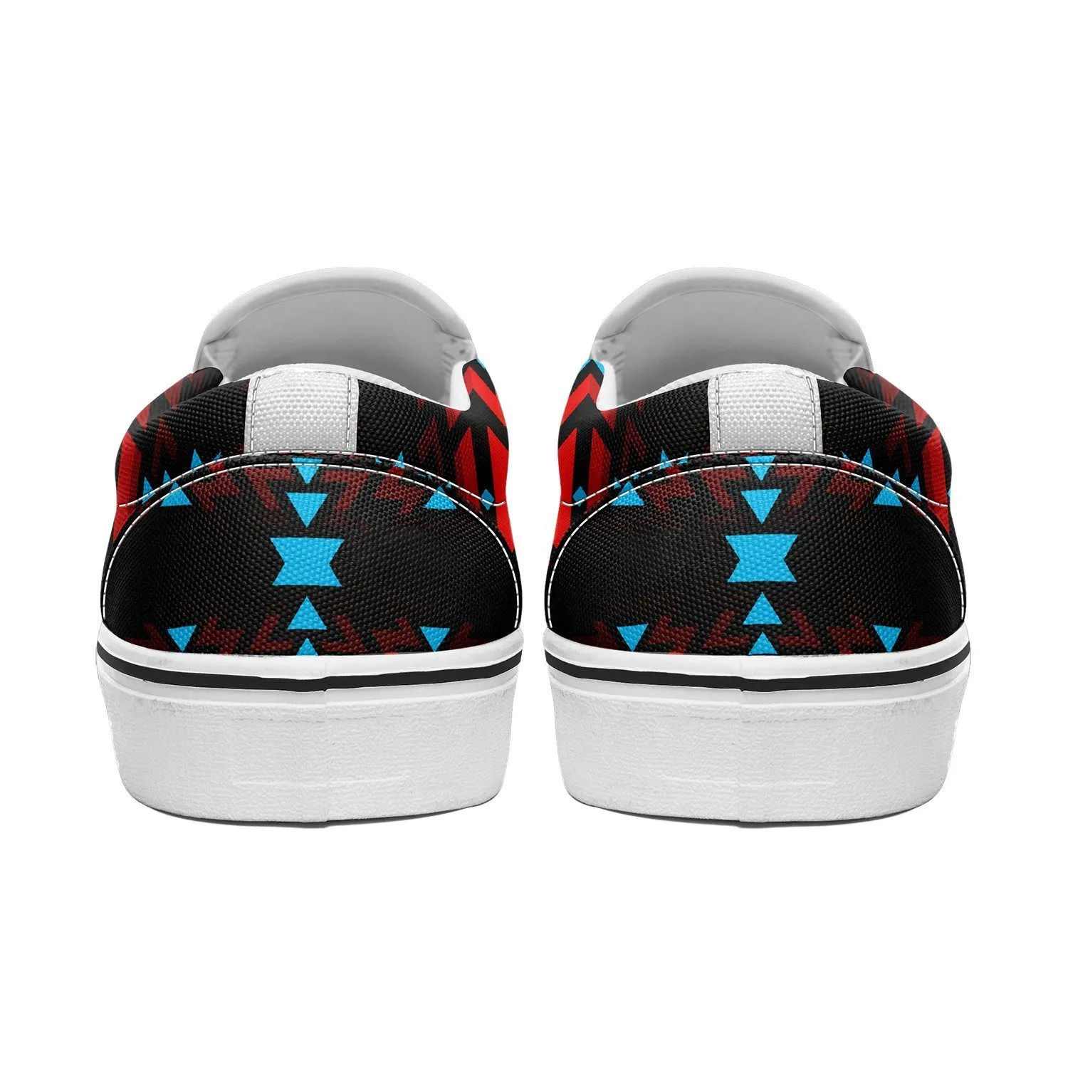 Black Fire and Sky Otoyimm Kid's Canvas Slip On Shoes