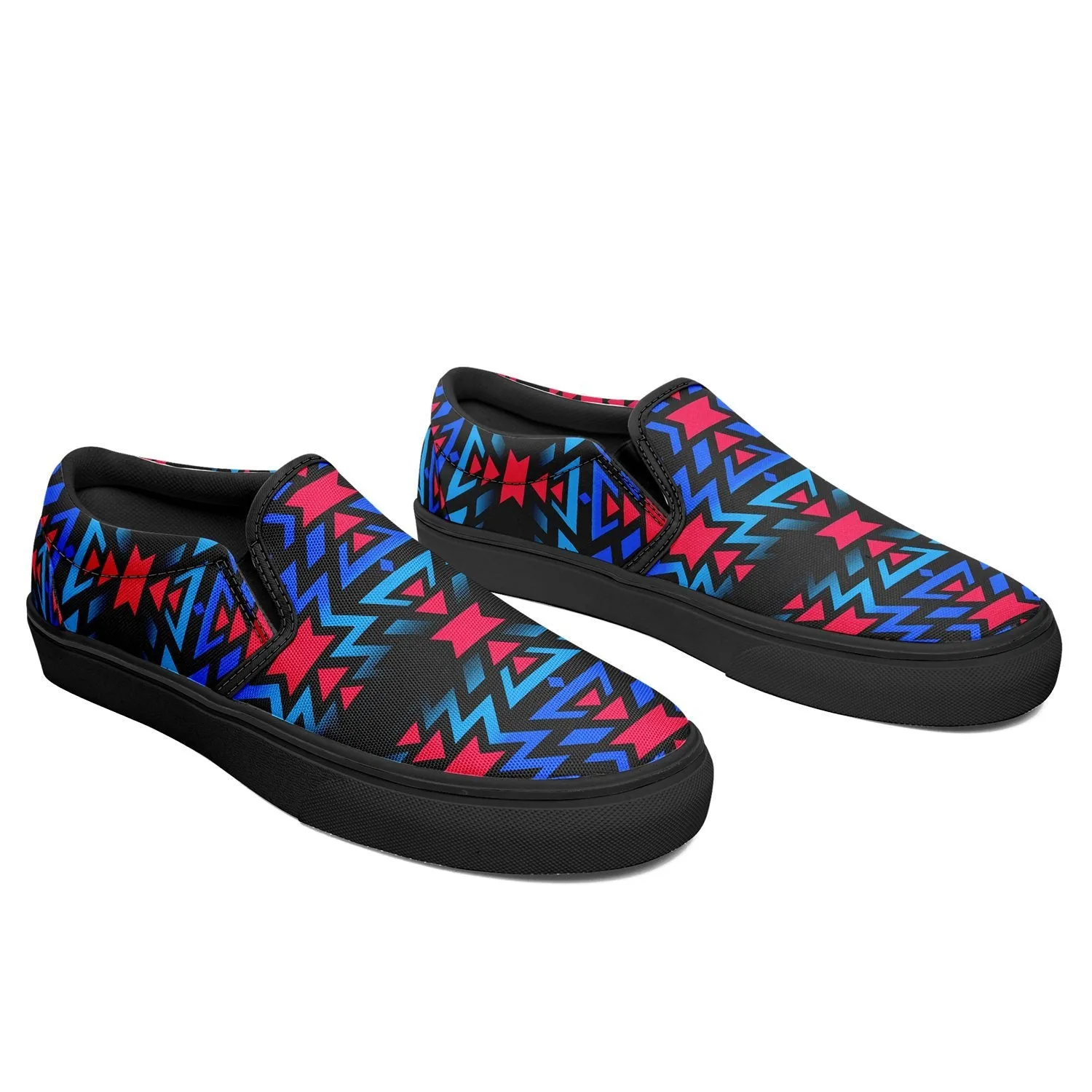 Black Fire Dragonfly Otoyimm Kid's Canvas Slip On Shoes