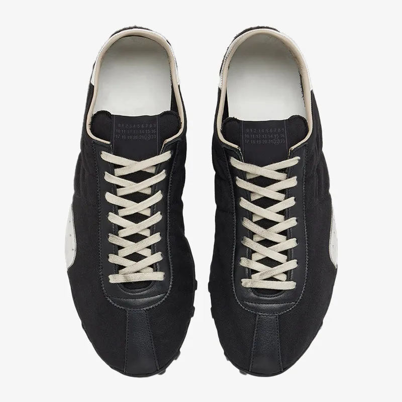 Black Vintage-Inspired Low Top Sneakers