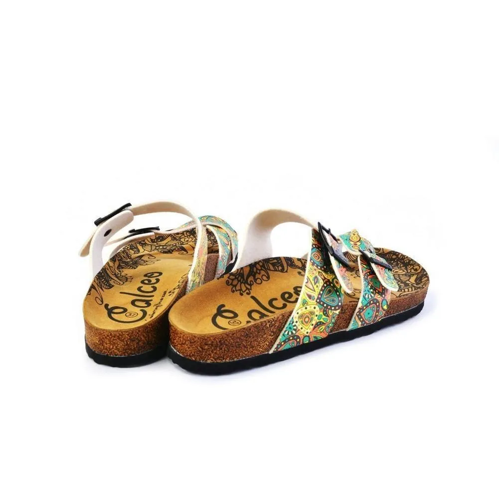 Blue & Orange Paisley Sandal CAL1011