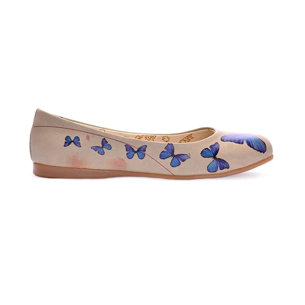 Blue Butterfly Ballerinas Shoes 1000