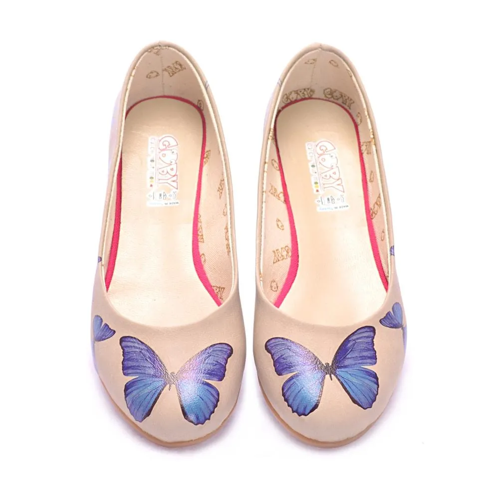 Blue Butterfly Ballerinas Shoes 1000