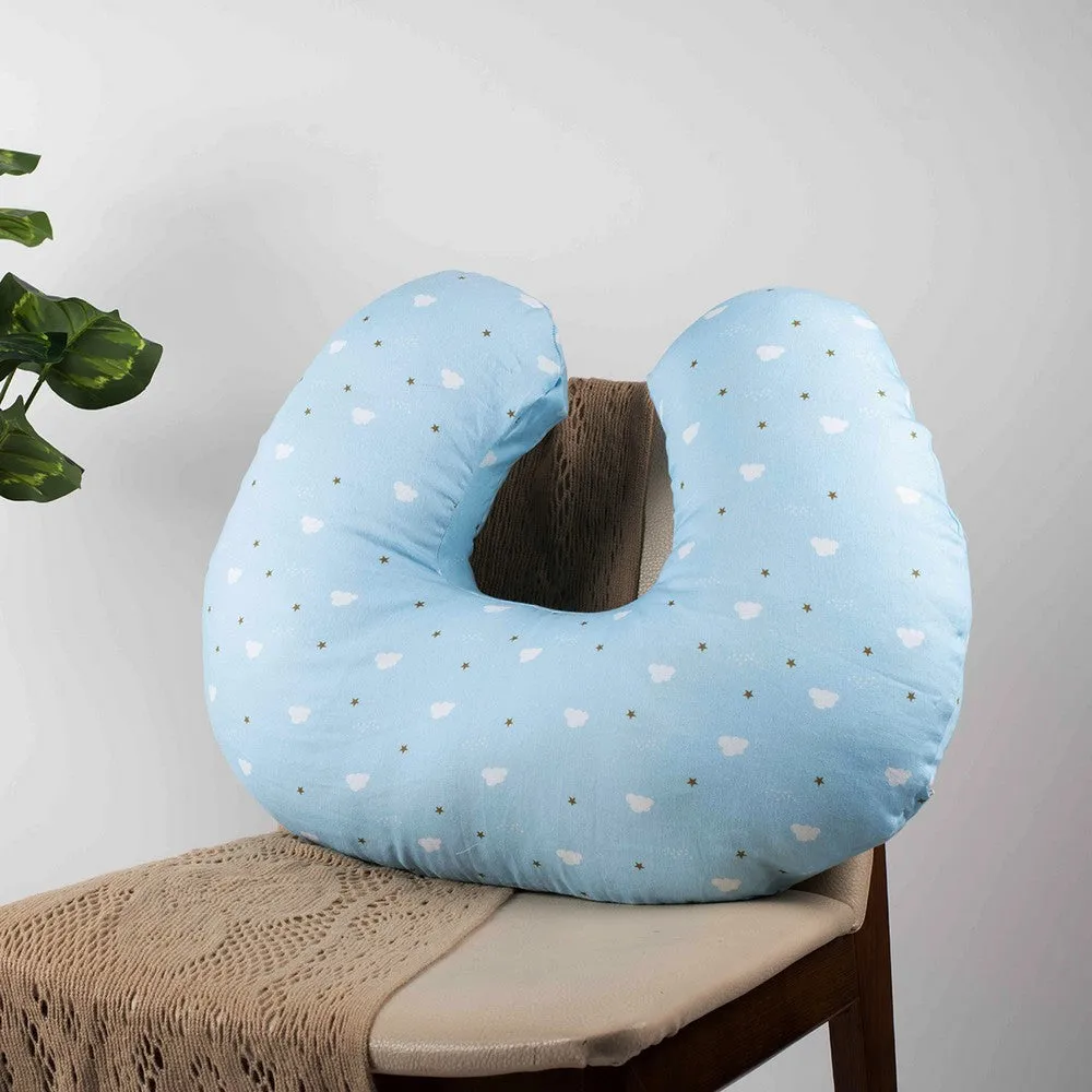 Blue Clouds Theme Feeding Pillow