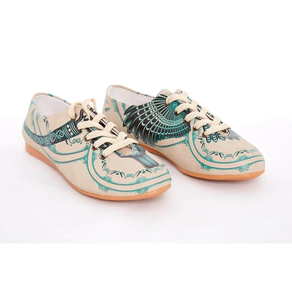 Blue Pattern Ballerinas Shoes SLV069