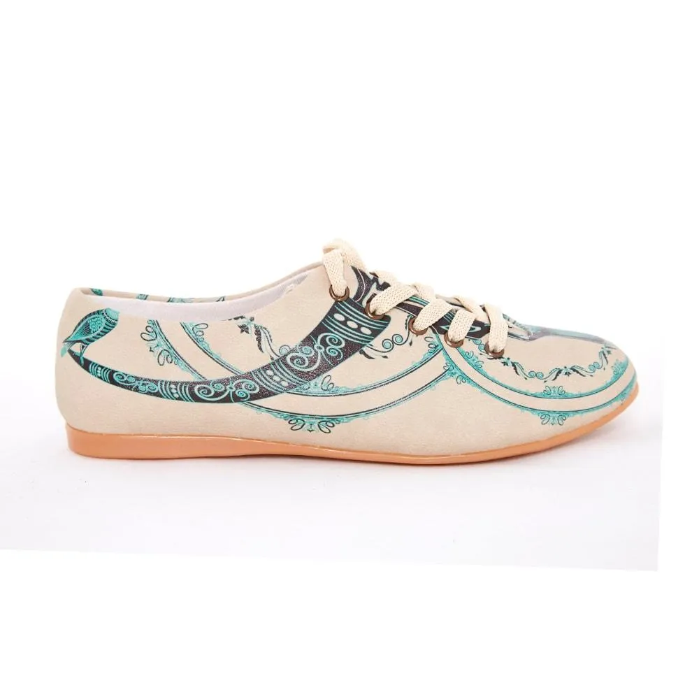 Blue Pattern Ballerinas Shoes SLV069