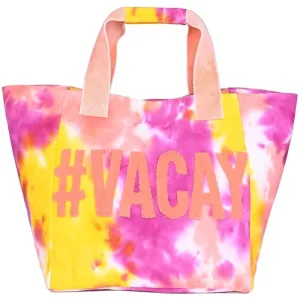 Boho Girl Vacay Tote-Hand Dyed Tie Dyes Yellow Pink Vacay Tote