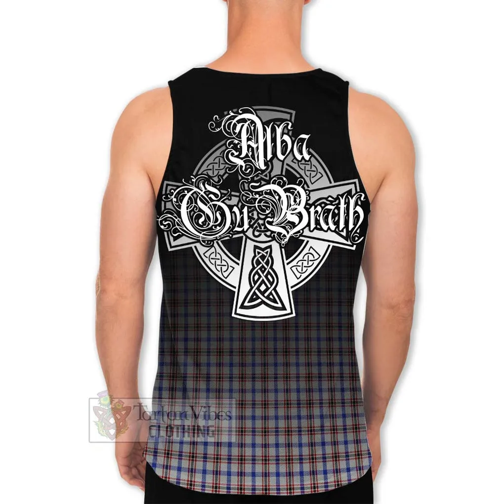 Boswell Tartan Men's Tank Top Featuring Alba Gu Brath Family Crest Celtic Inspired